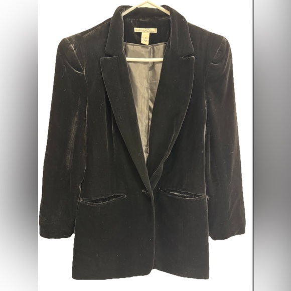 Kenneth Cole Velvet Jacket Blazer Women 8 Black - Picture 1 of 10